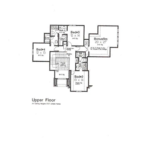 upper floor house blueprint