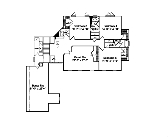 upper floor house blueprint