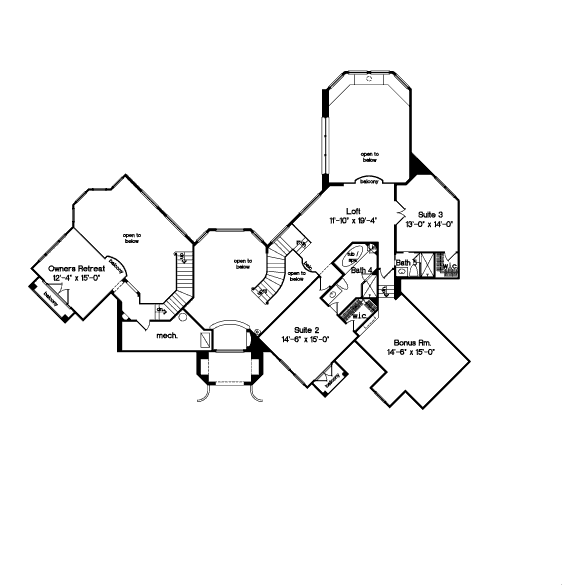 upper floor house blueprint