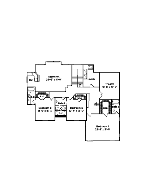 upper floor house blueprint