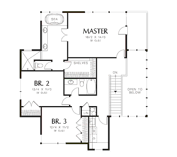 upper floor house blueprint