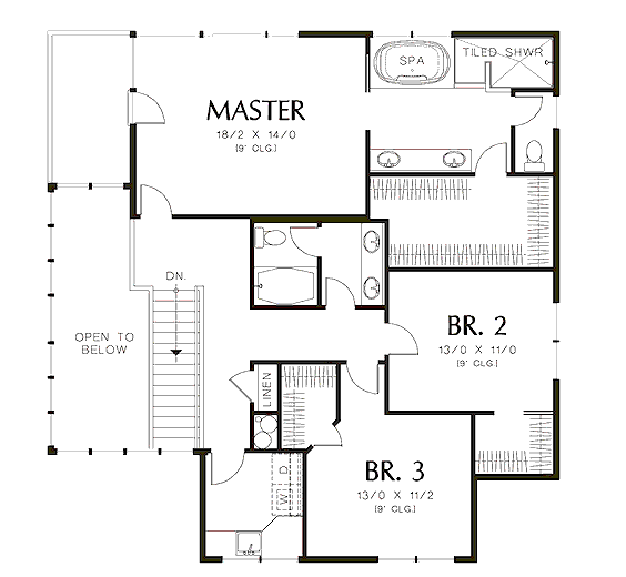 upper floor house blueprint