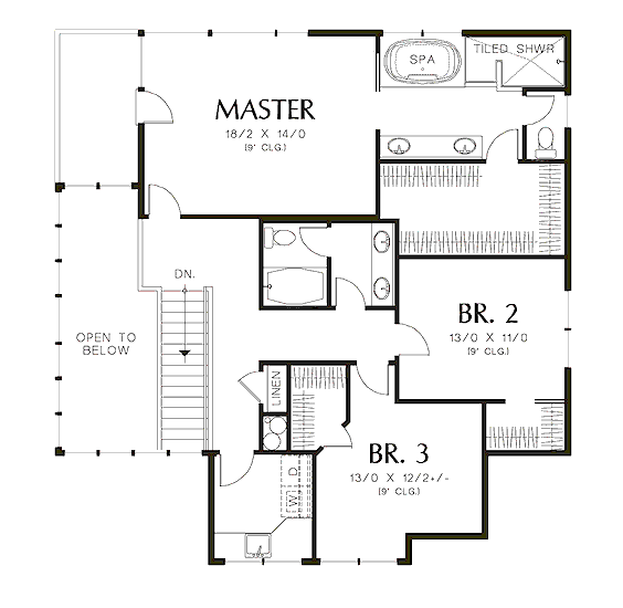 upper floor house blueprint