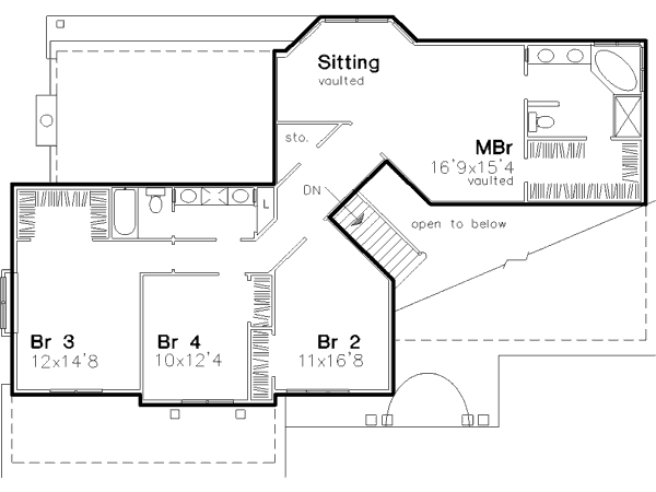 upper floor house blueprint