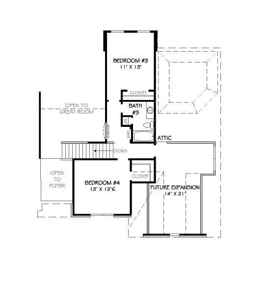 upper floor house blueprint