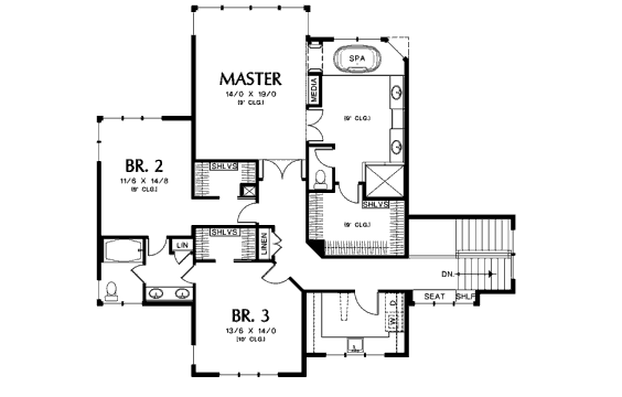 upper floor house blueprint