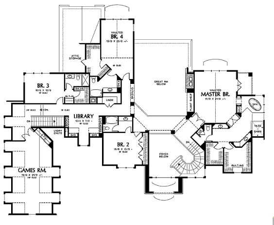 upper floor house blueprint