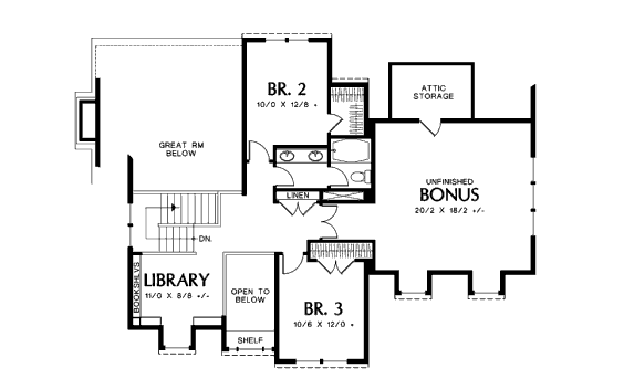 upper floor house blueprint