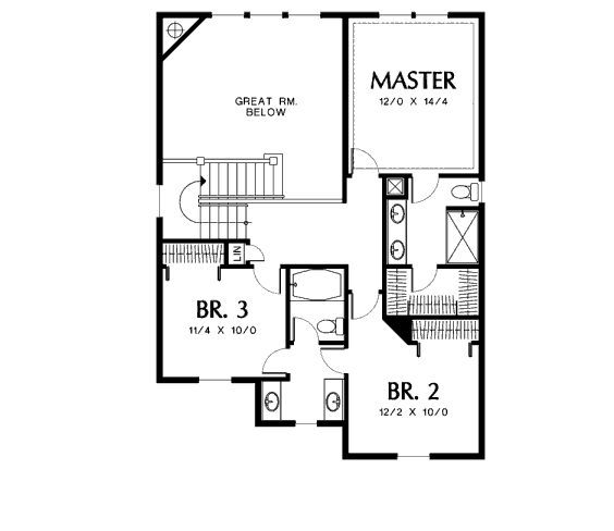 upper floor house blueprint