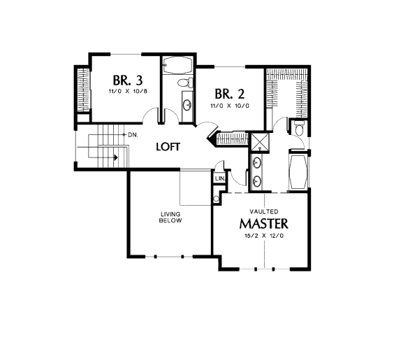 upper floor house blueprint