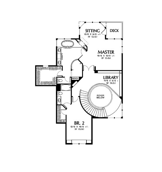 upper floor house blueprint