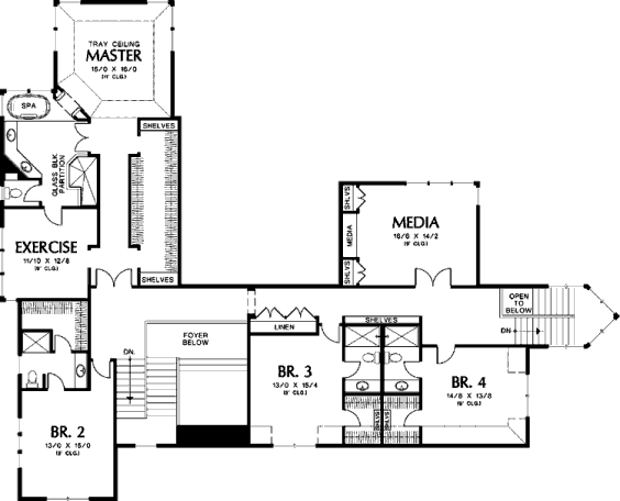 upper floor house blueprint