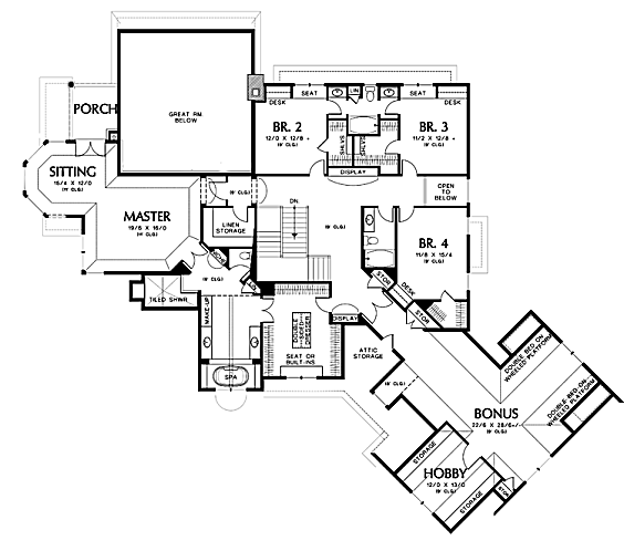 upper floor house blueprint