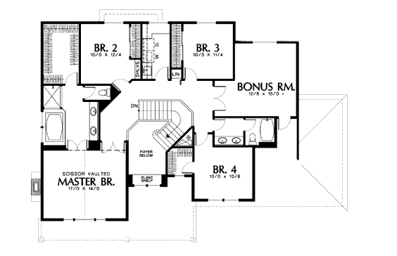 upper floor house blueprint