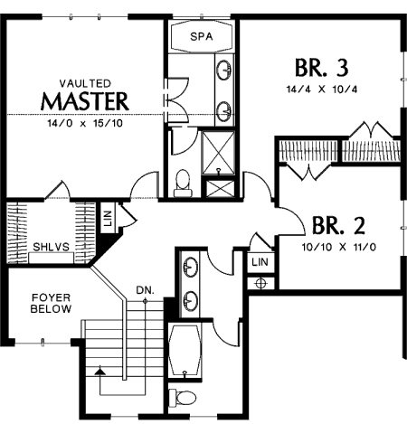 upper floor house blueprint