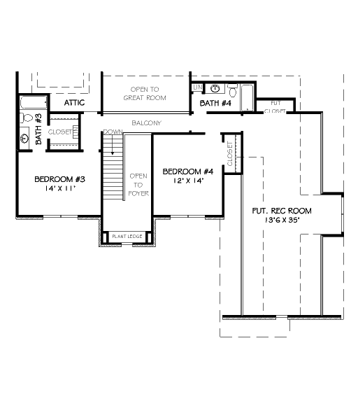 upper floor house blueprint