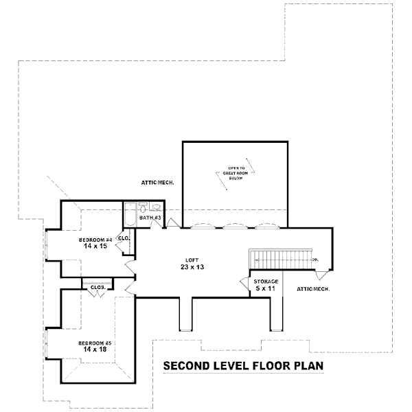 upper floor house blueprint