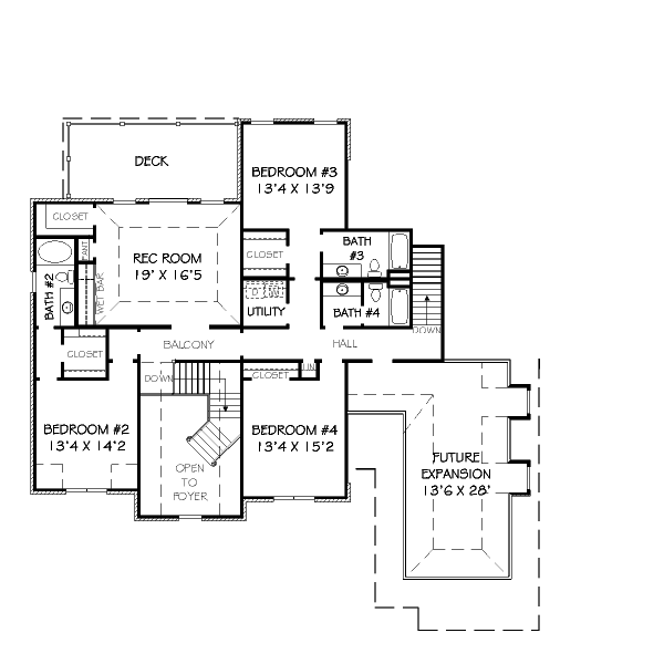 upper floor house blueprint