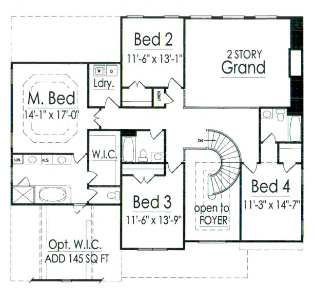 upper floor house blueprint