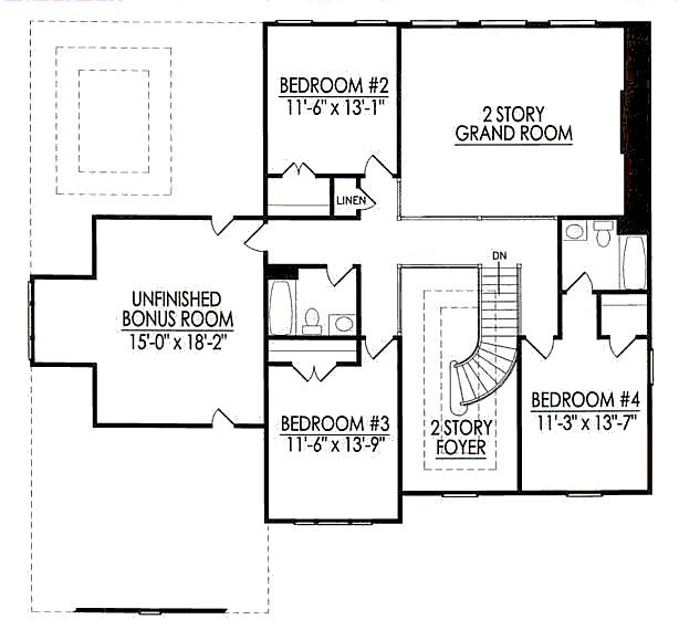 upper floor house blueprint