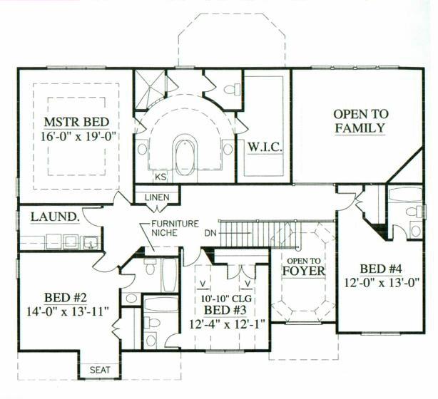 upper floor house blueprint