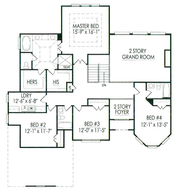 upper floor house blueprint