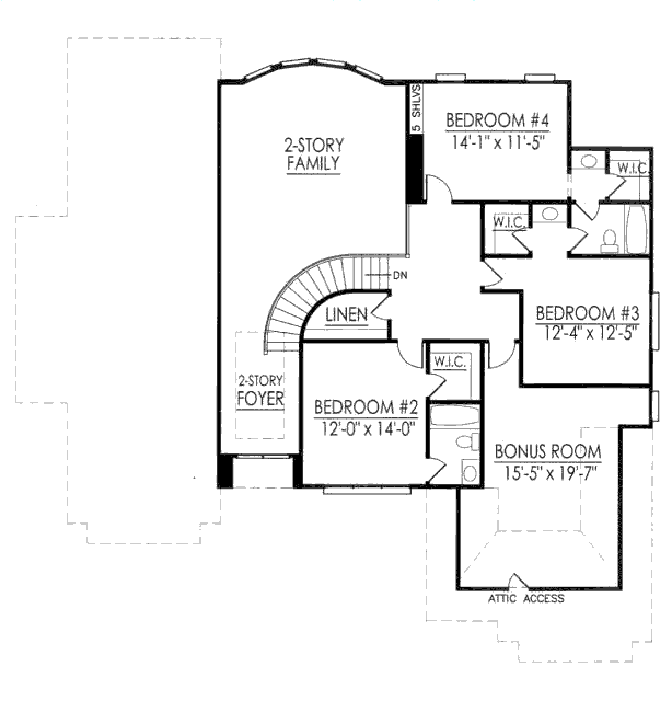 upper floor house blueprint