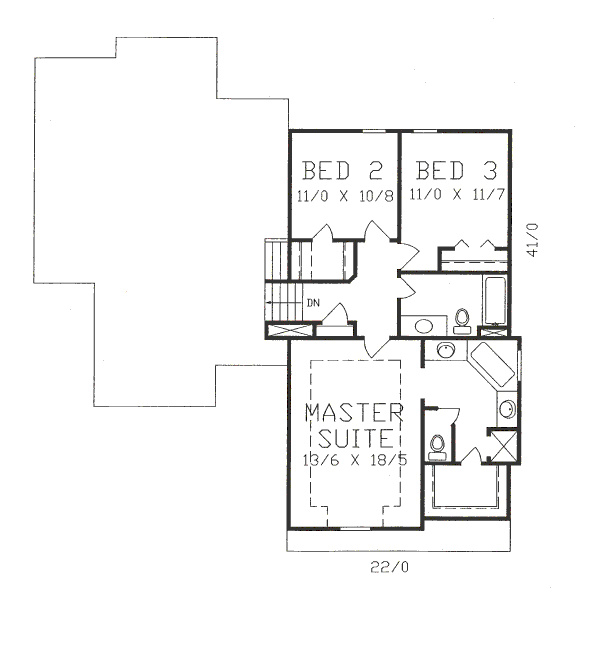 upper floor house blueprint