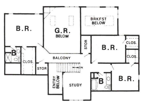 upper floor house blueprint