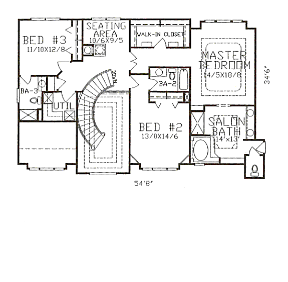 upper floor house blueprint