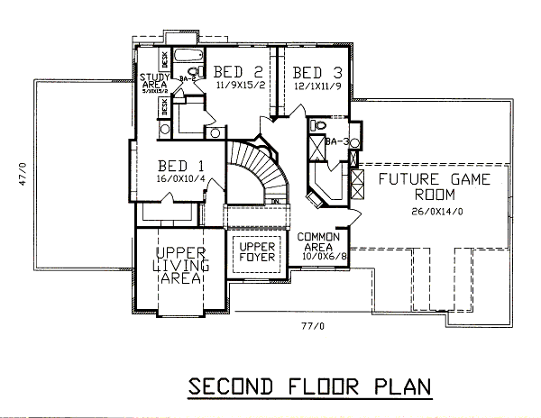 upper floor house blueprint