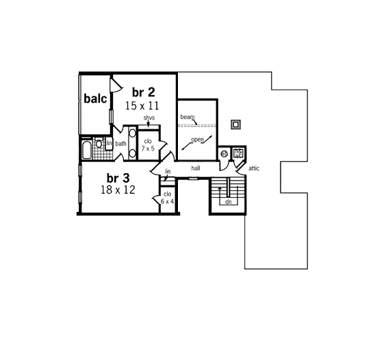 upper floor house blueprint