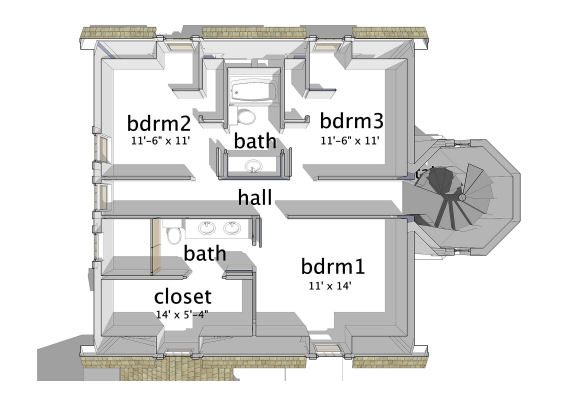 upper floor house blueprint