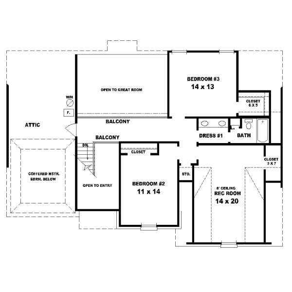 upper floor house blueprint