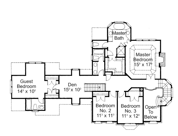 upper floor house blueprint