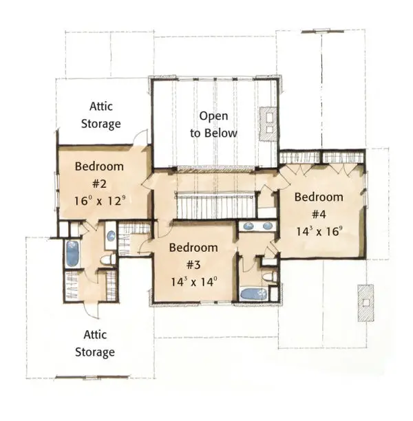 upper floor house blueprint