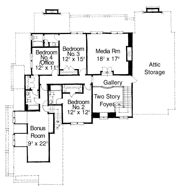 upper floor house blueprint