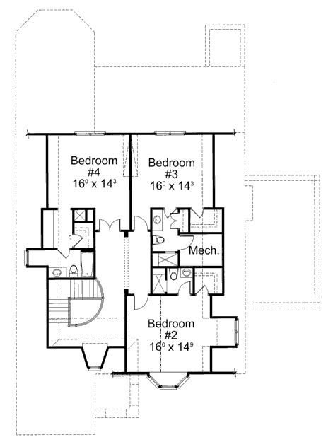 upper floor house blueprint