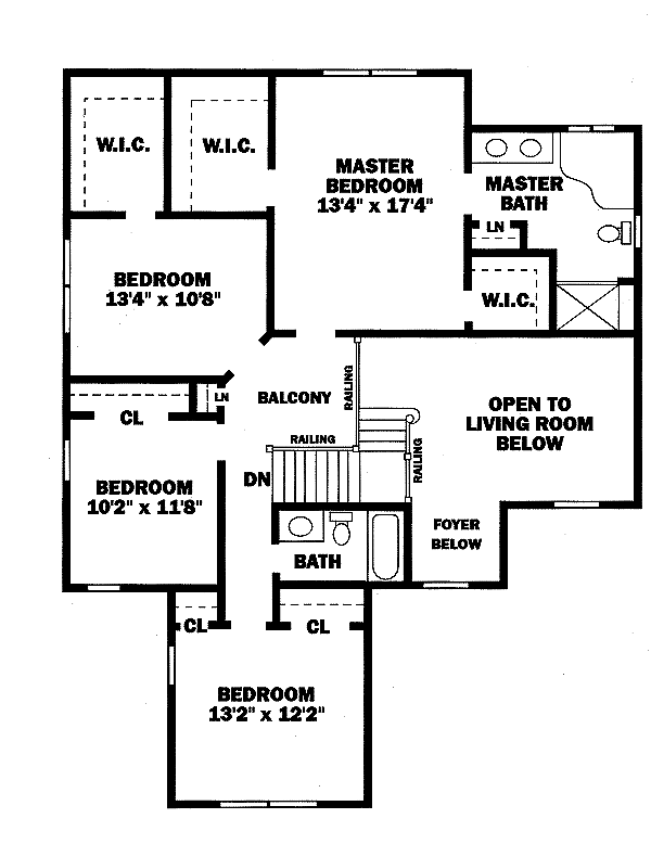 upper floor house blueprint