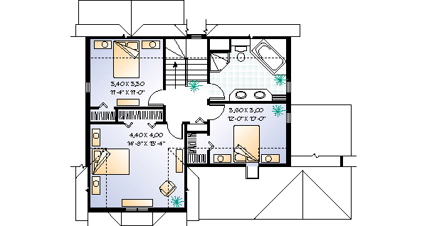upper floor house blueprint