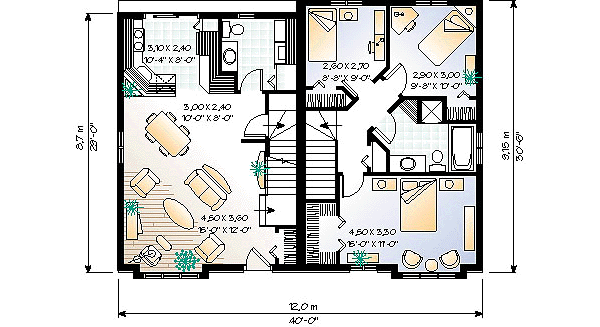 upper floor house blueprint