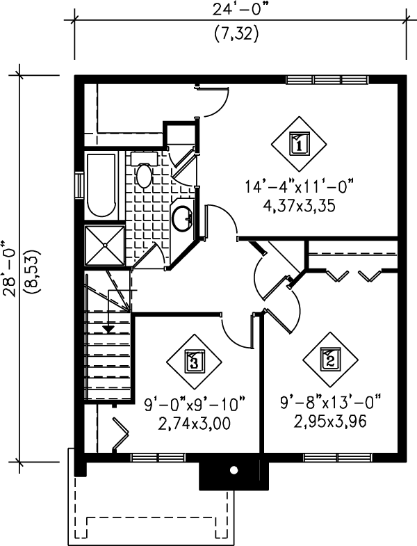 upper floor house blueprint