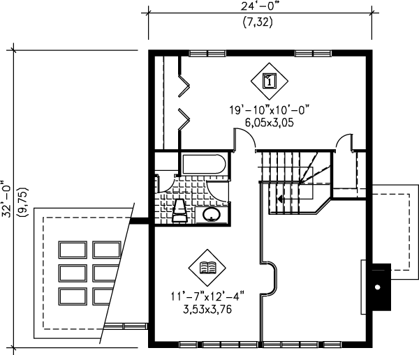 upper floor house blueprint