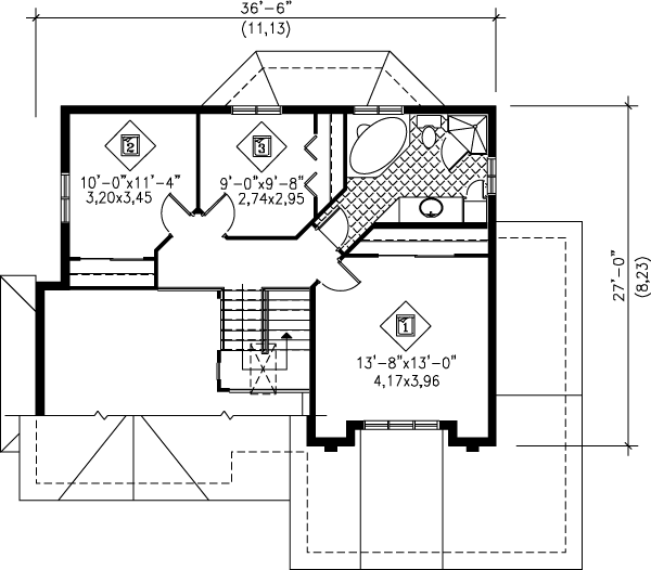 upper floor house blueprint