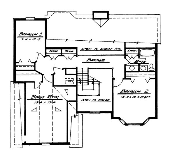 upper floor house blueprint