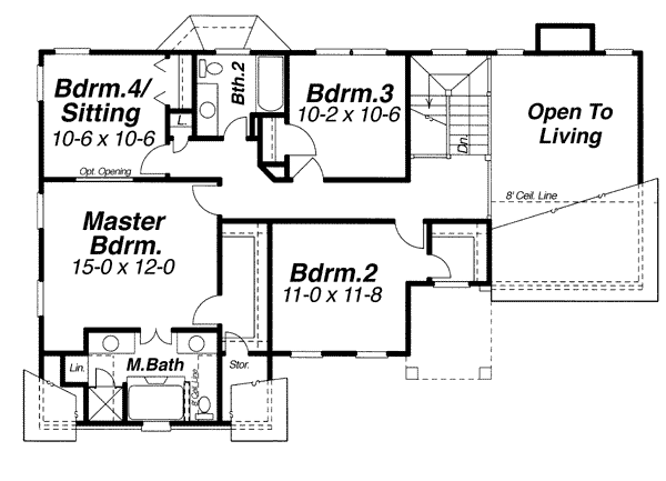 upper floor house blueprint