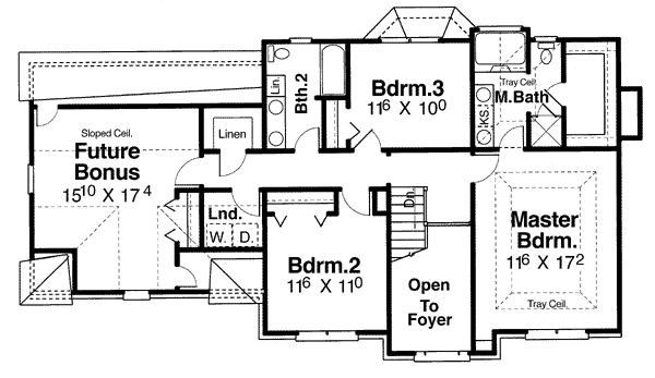 upper floor house blueprint