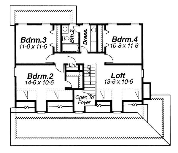 upper floor house blueprint