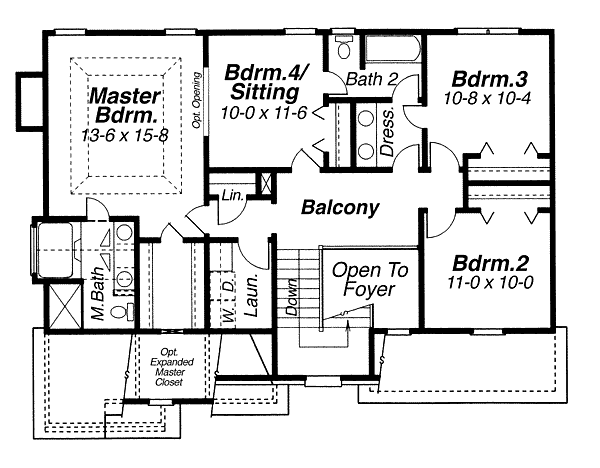 upper floor house blueprint