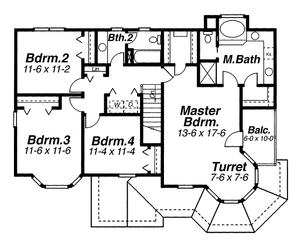 upper floor house blueprint